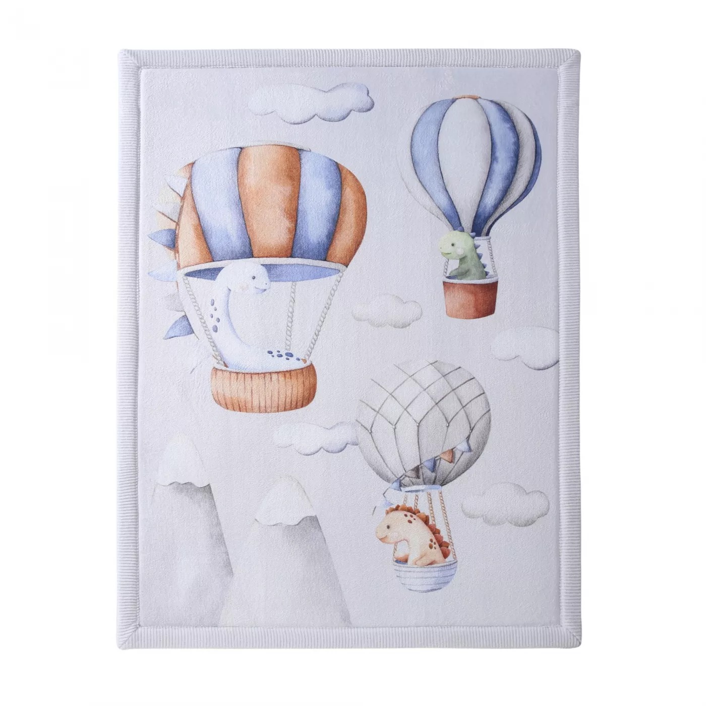 Saltea de joaca coral velvet cu spuma memorie 120 x 170 cm – Dinosaur Balloons - Hakuna Matte