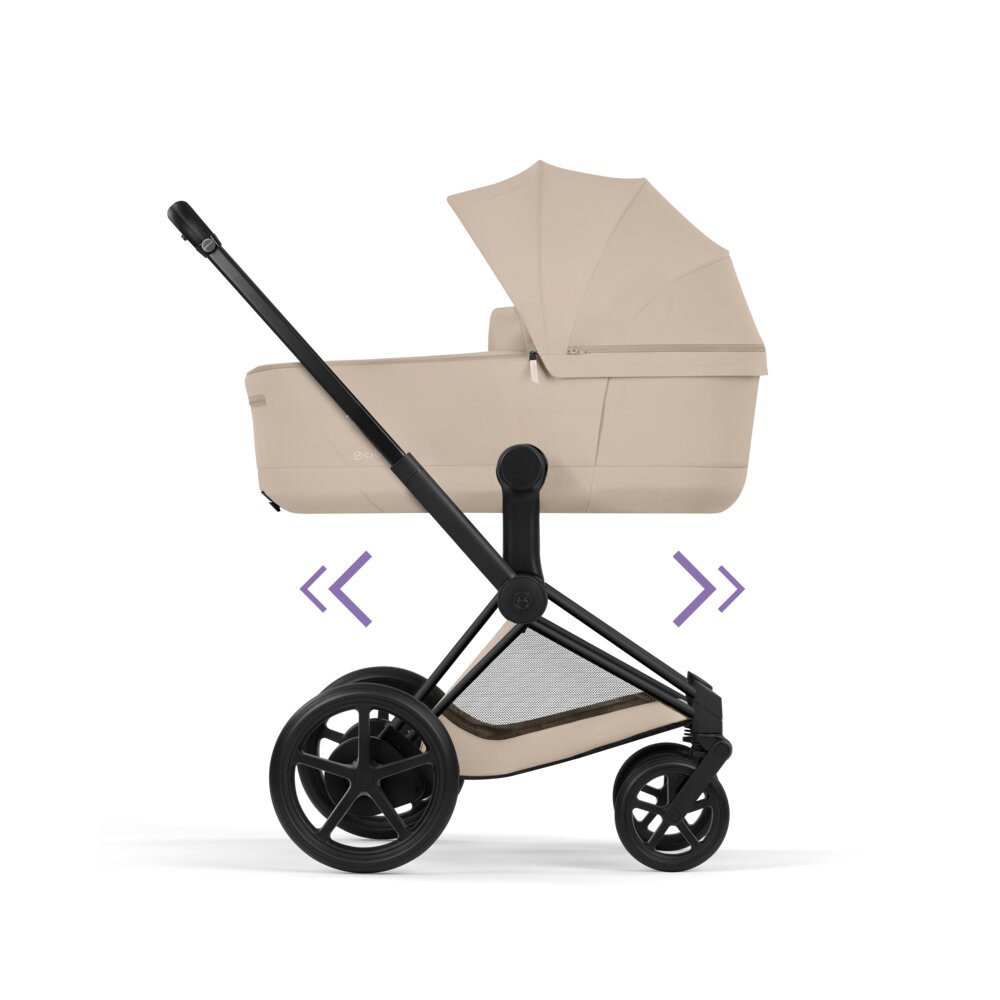 Carucior 2 in 1 Cybex ePriam V colecția Platinum 2026 Cozy Beige cadru Matt Black 9