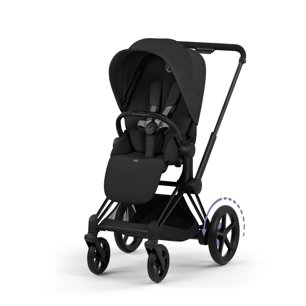 Carucior 2 in 1 Cybex ePriam V colecția Platinum 2026 Sepia Black cadru Matt Black 2