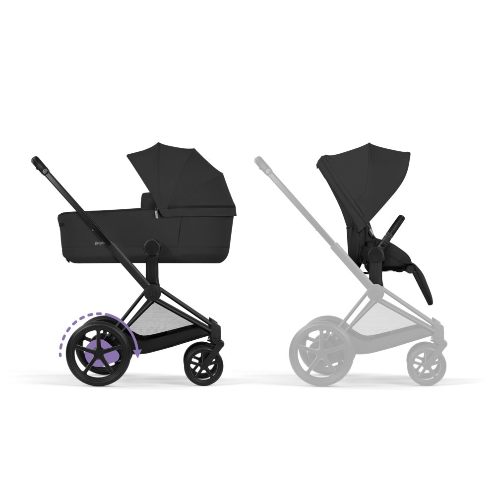 Carucior 2 in 1 Cybex ePriam V colecția Platinum 2026 Sepia Black cadru Matt Black 7