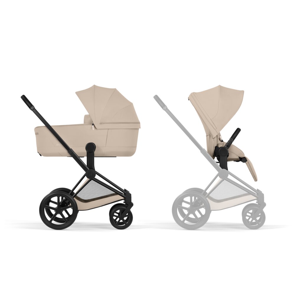 Carucior 2 in 1 Cybex Priam V colectia Platinum 2026 Cozy Beige cadru Matt Black 8