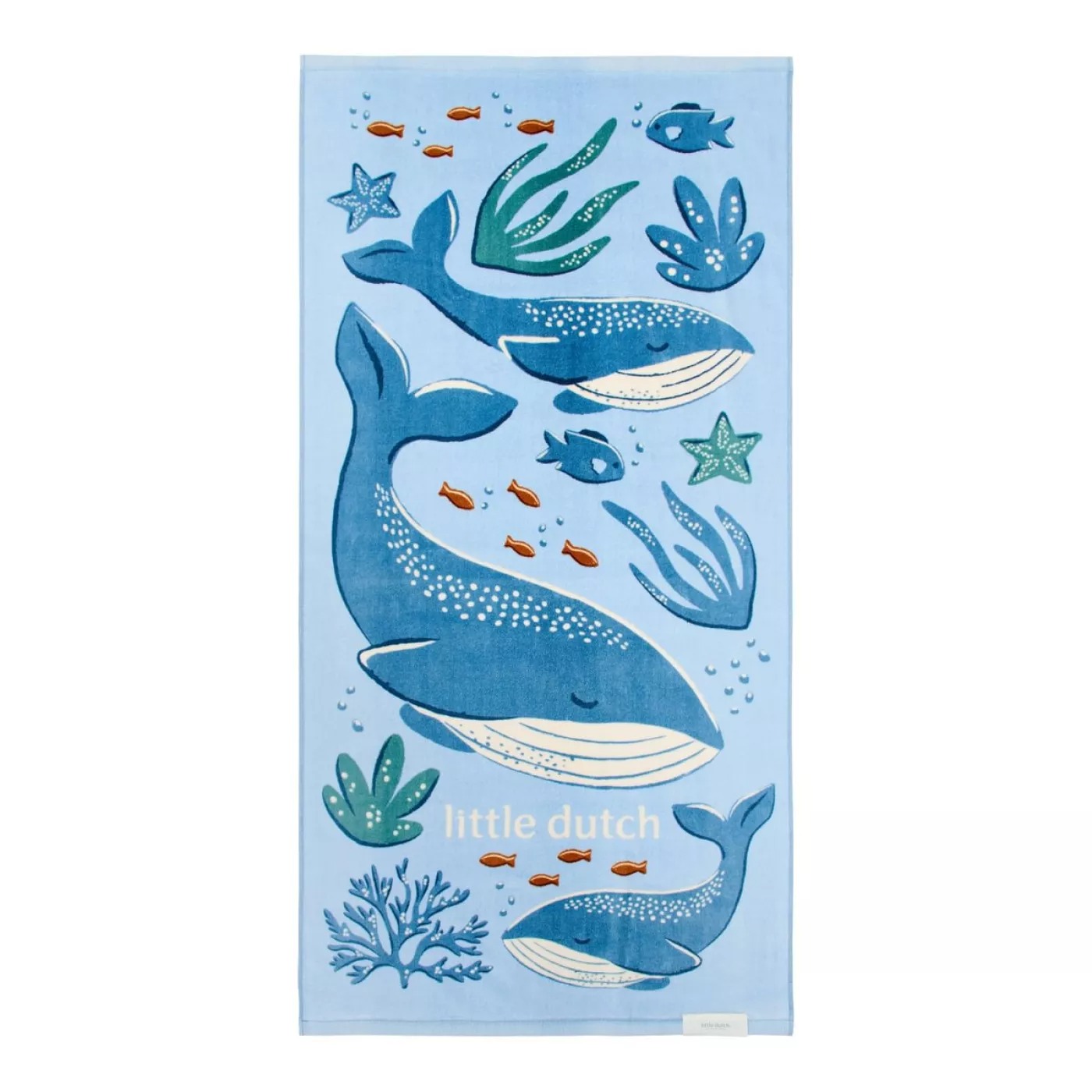 Пляжное полотенце - Ocean World Blue - 60×120 см - Little Dutch