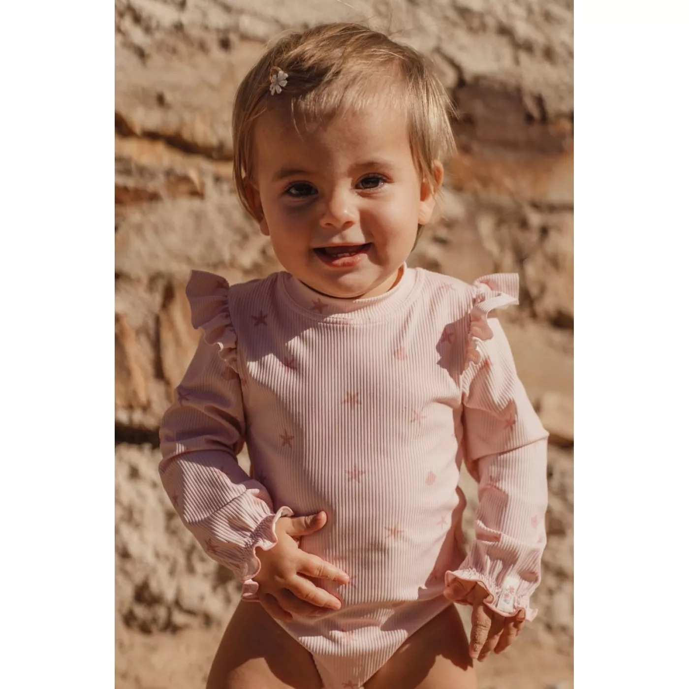 Costum de baie intreg cu maneca lunga cu protectie UV 40+ - Dreamy Seashells - Little Dutch 86/92 3