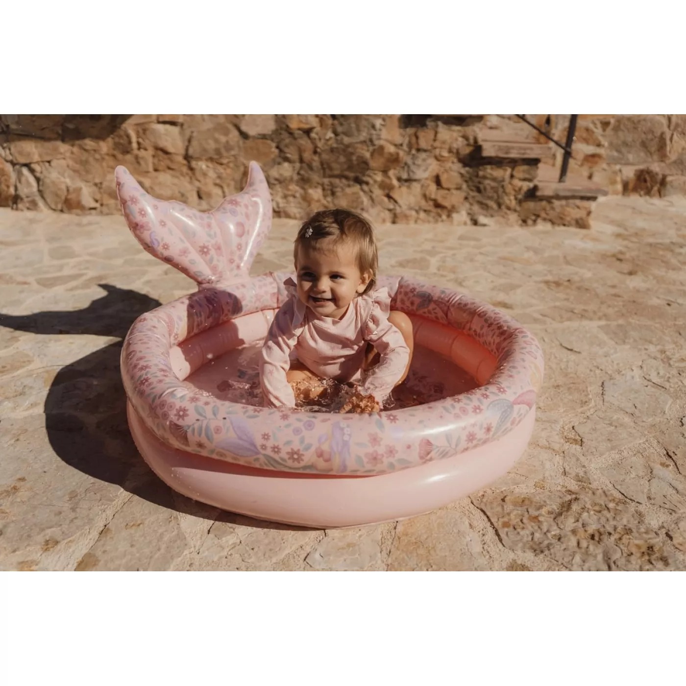 Costum de baie intreg cu maneca lunga cu protectie UV 40+ - Dreamy Seashells - Little Dutch 98/104 5