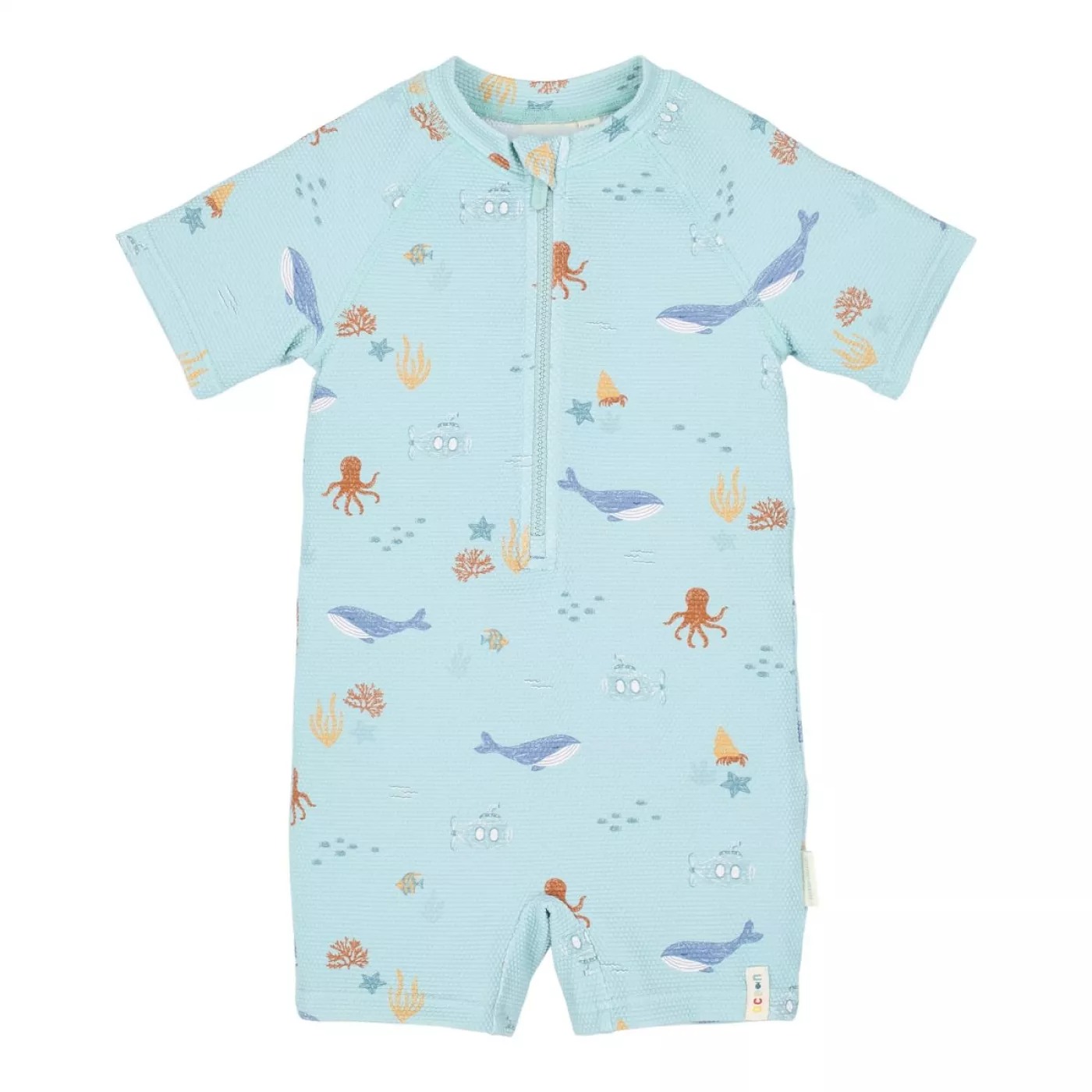 Слитный купальник с коротким рукавом и защитой UV 40+ - Ocean Friends - Little Dutch 62/68