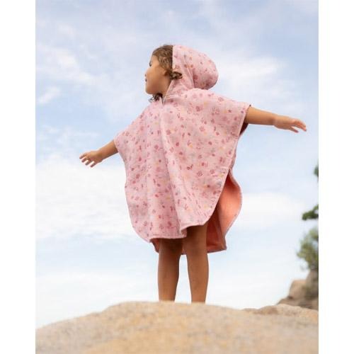 Poncho pentru plaja din bumbac - Ocean Tresure Multi - Little Dutch 4