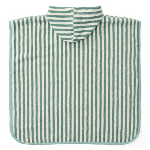 Пляжное пончо - Seashells / Stripes Surf Blue - Little Dutch 3