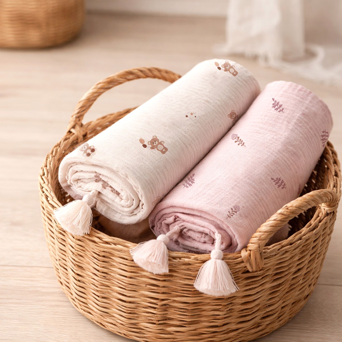 Муслиновое одеяло BabyOno, розовоеo 3