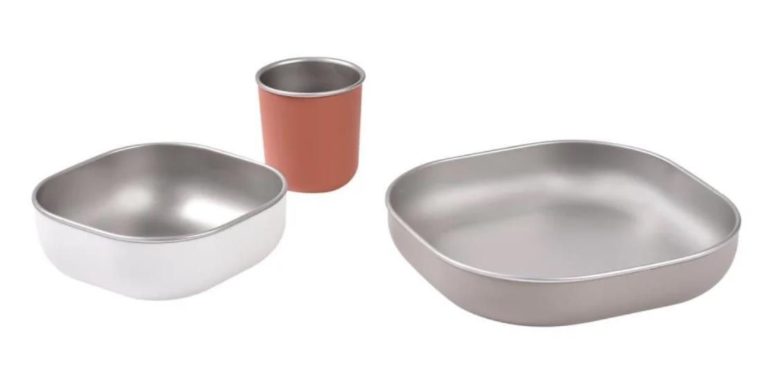 Набор посуды из стали 4 предмета Beaba Terracotta 2