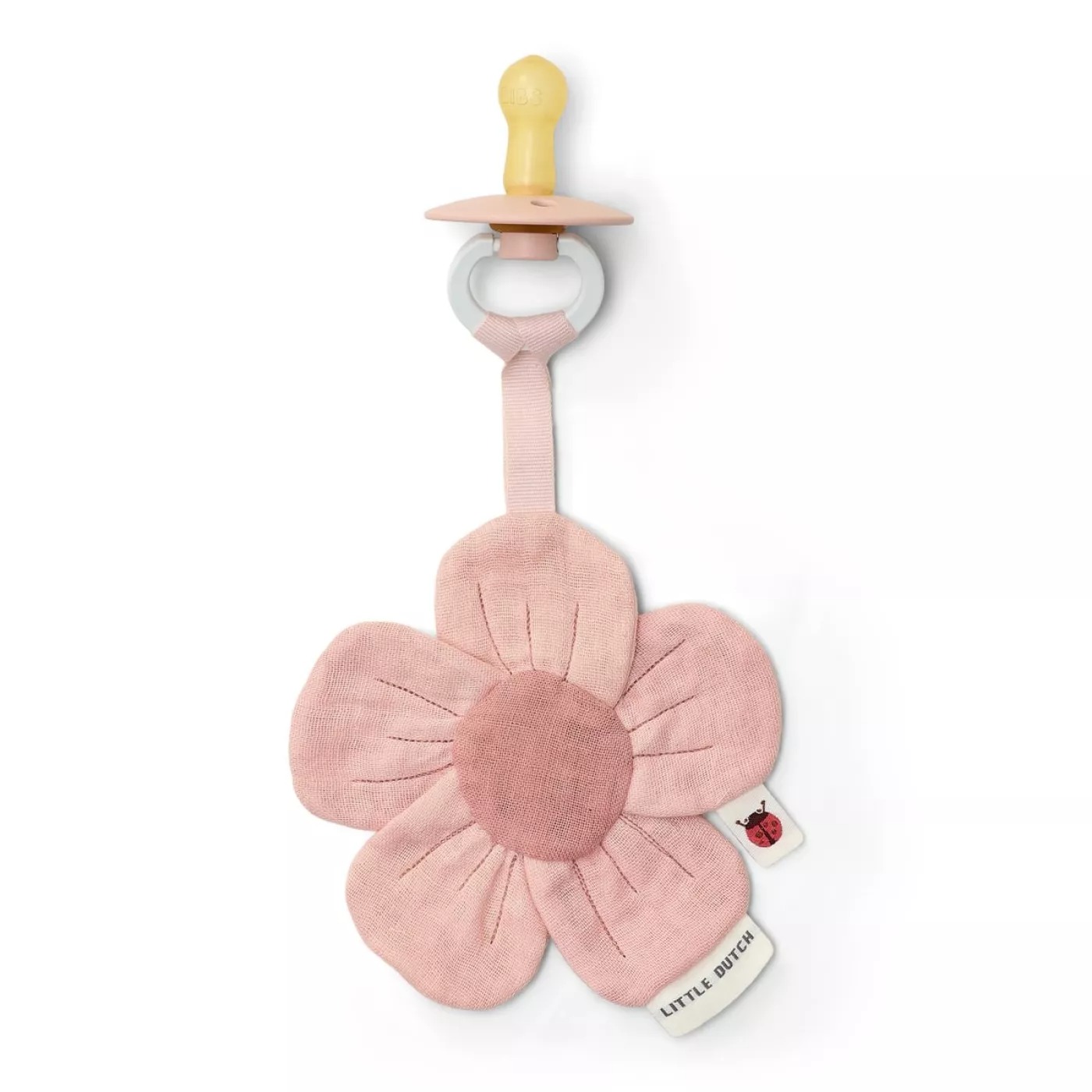 Suport pentru suzeta din bumbac organic - Flower - Fairy Garden - Little Dutch
