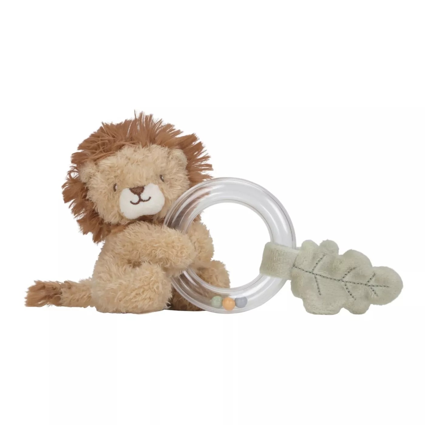 Jucarie din plus cu inel cu margele - Safari Friends - Little Dutch