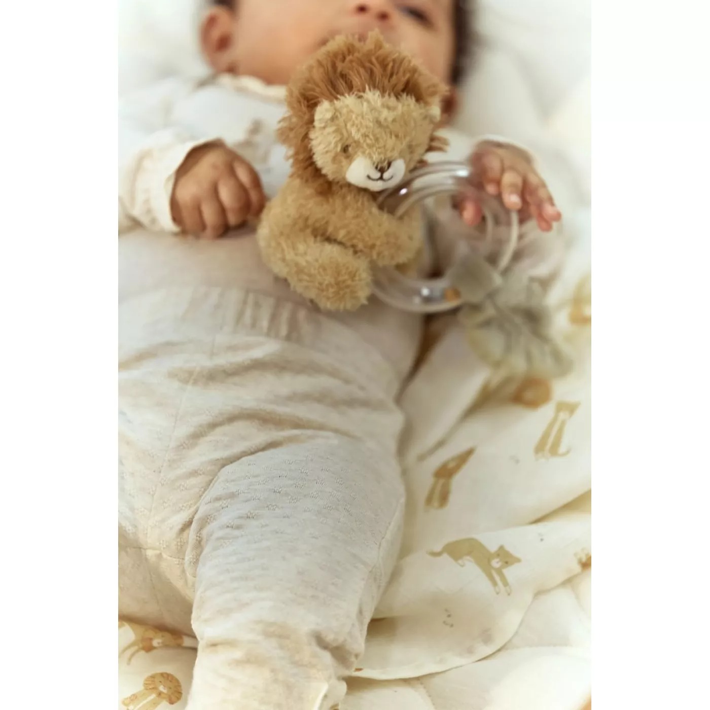 Jucarie din plus cu inel cu margele - Safari Friends - Little Dutch 5