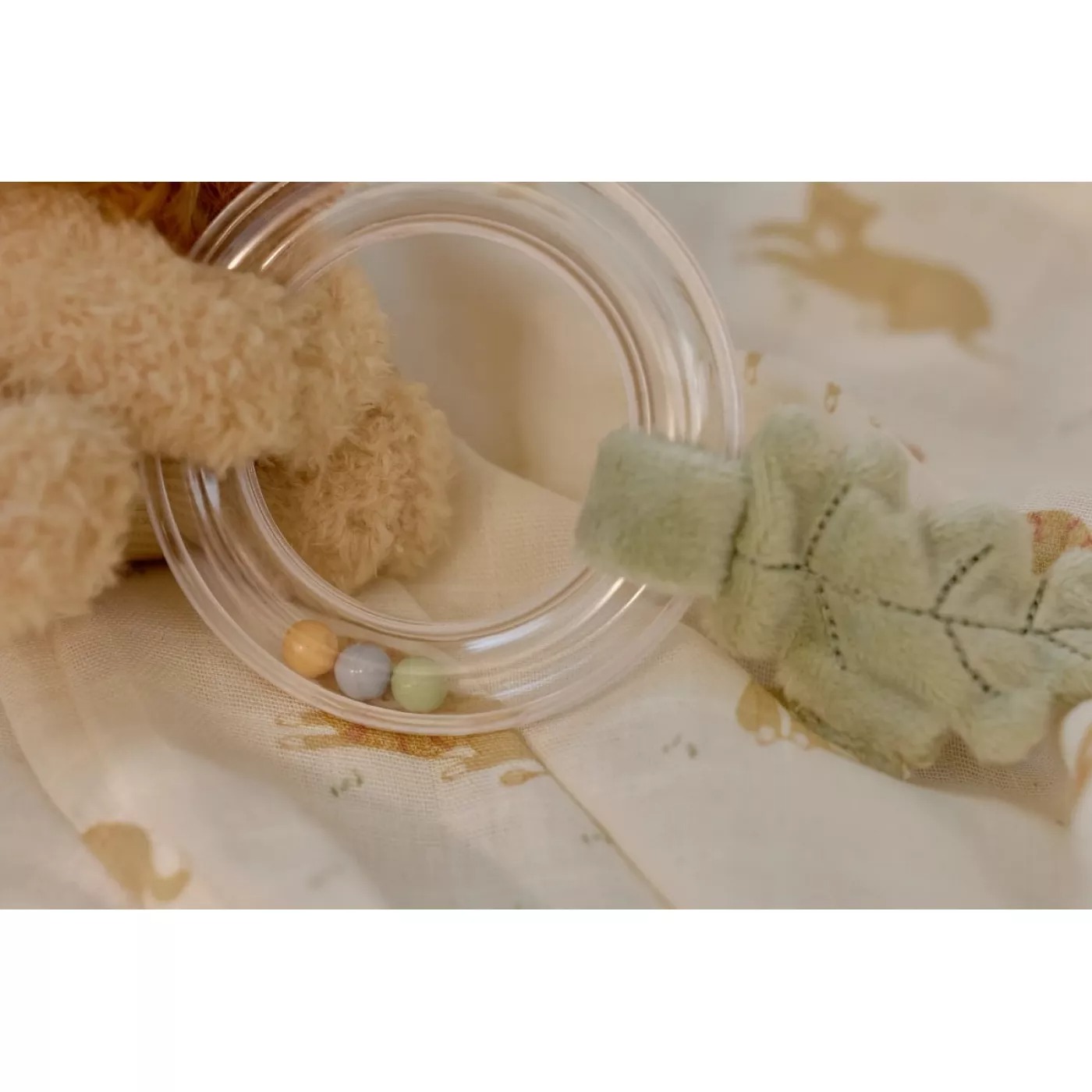 Jucarie din plus cu inel cu margele - Safari Friends - Little Dutch 2