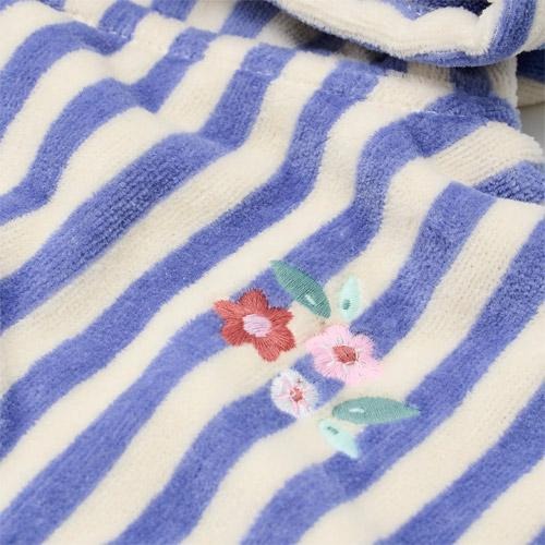 Хлопковое пончо - Dreamy Purple Stripe - Little Dutch 4