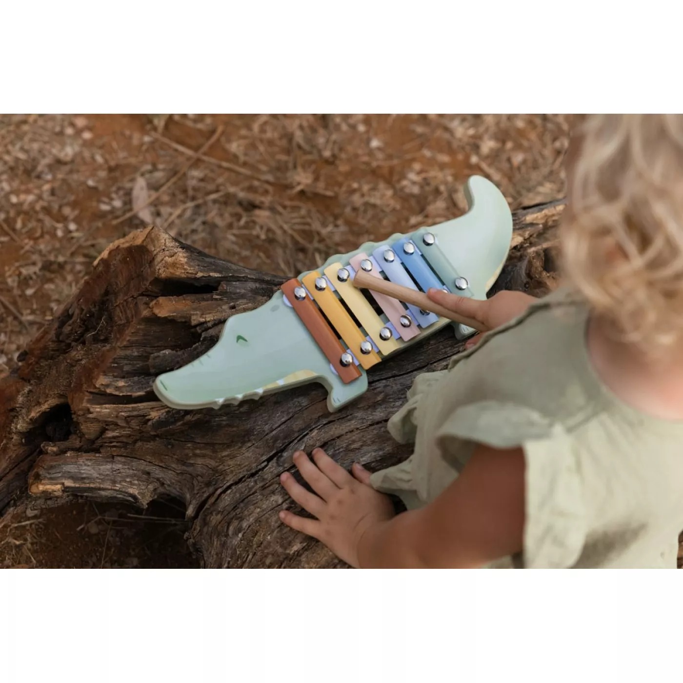 Xilofon din lemn FSC - Grocodil - Safari Friends - Little Dutch 3