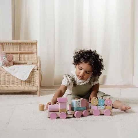 Trenulet din lemn FSC pentru stivuire - Fairy Garden - Little Dutch 5