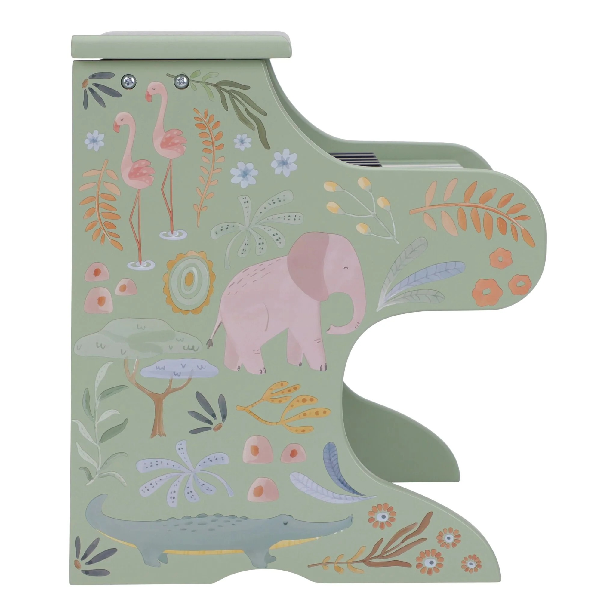 Pianina din lemn FSC - Green - Safari Friends - Little Dutch 3