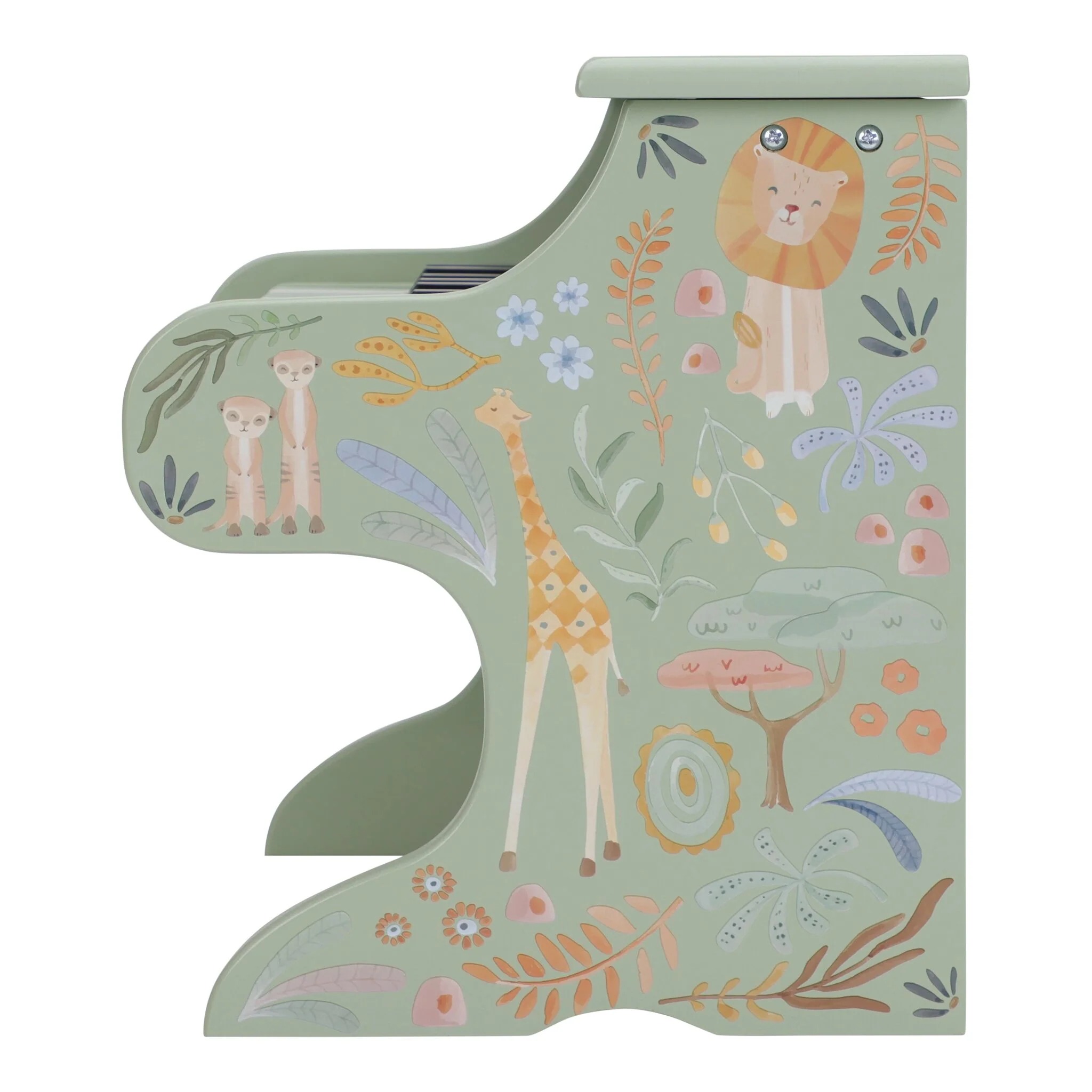 Pianina din lemn FSC - Green - Safari Friends - Little Dutch 4
