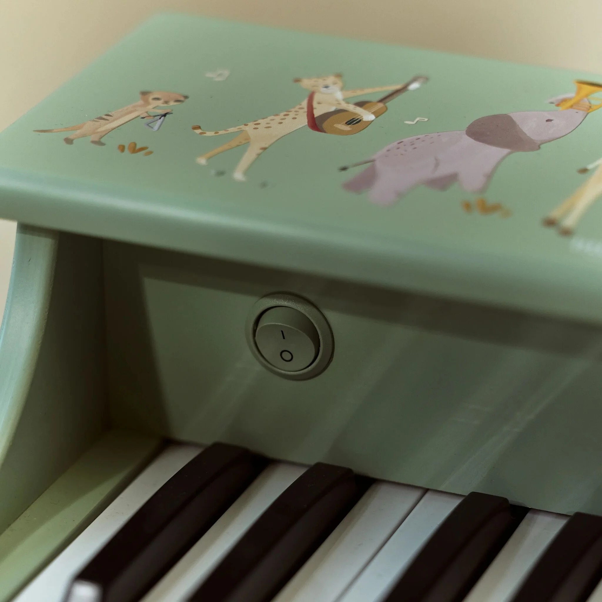 Pianina din lemn FSC - Green - Safari Friends - Little Dutch 7