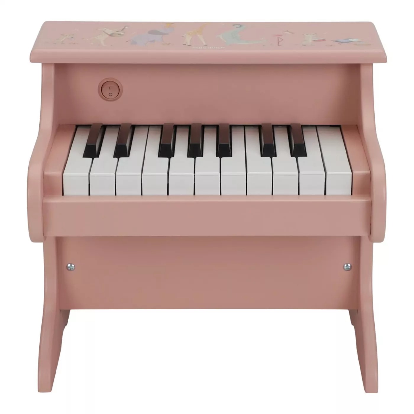 Pianina din lemn FSC - Pink - Safari Friends - Little Dutch 2