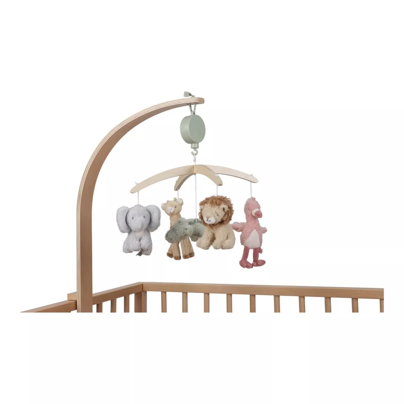 Carusel muzical din lemn Safari Friends - Little Dutch 2