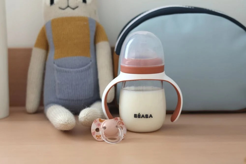 Beaba обучающая бутылочка 2-в-1 Tritan, 210 мл терракотовая 4