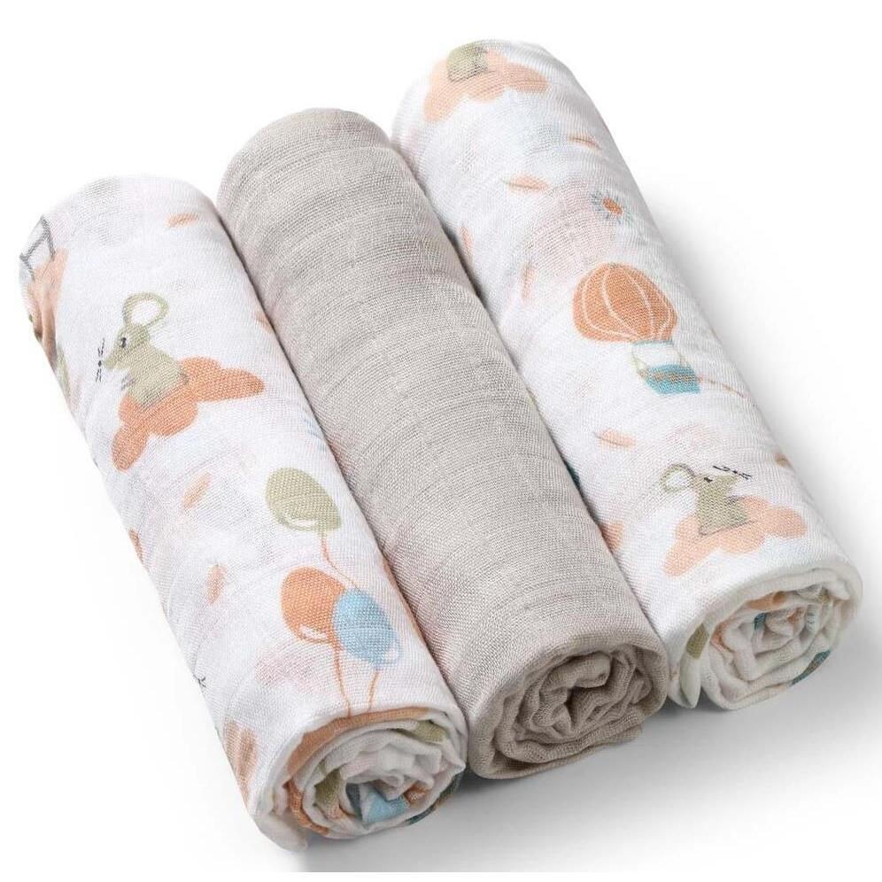 BabyOno Бамбуковые сверхмягкие пеленки, 3 шт.