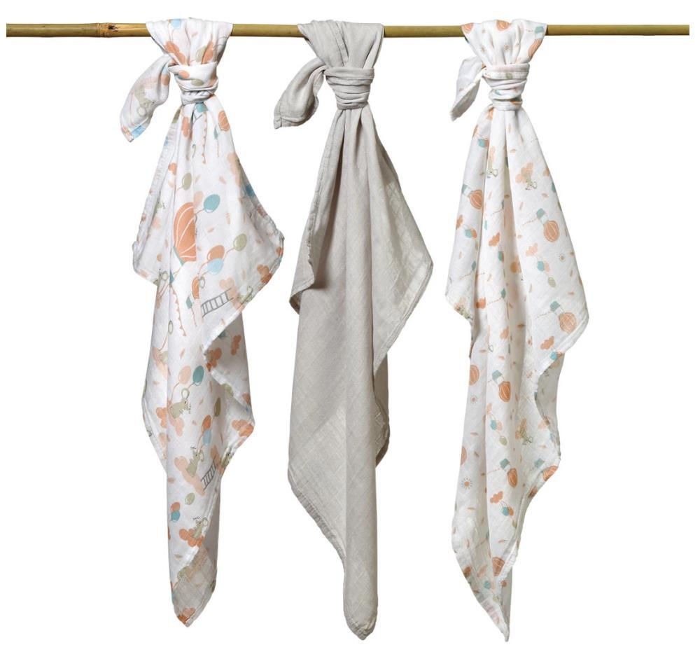 BabyOno Бамбуковые сверхмягкие пеленки, 3 шт. 2