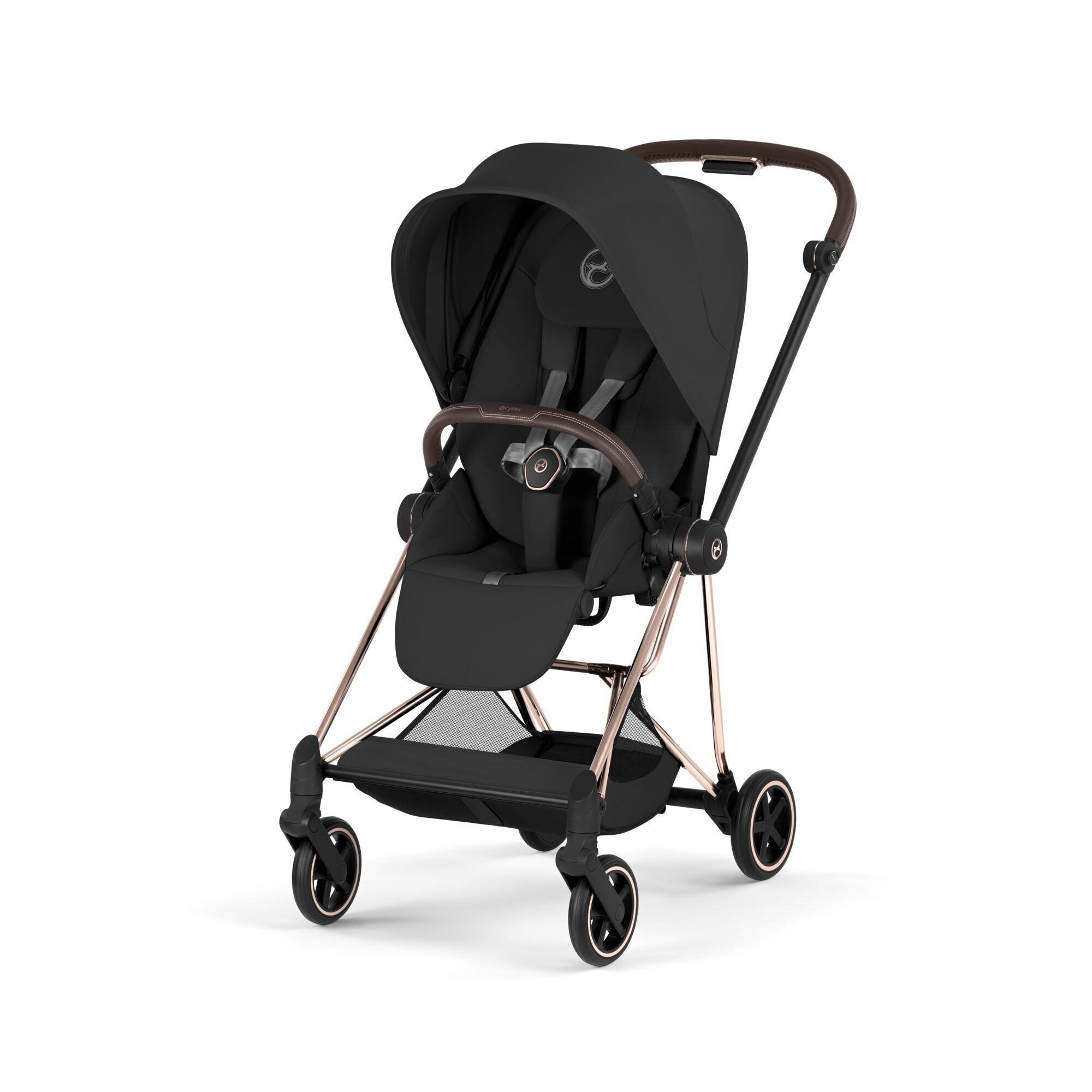 Коляска 2 в 1 Cybex Mios, коллекция Platinum 2026, Sepia Black, рама Rose Gold 3