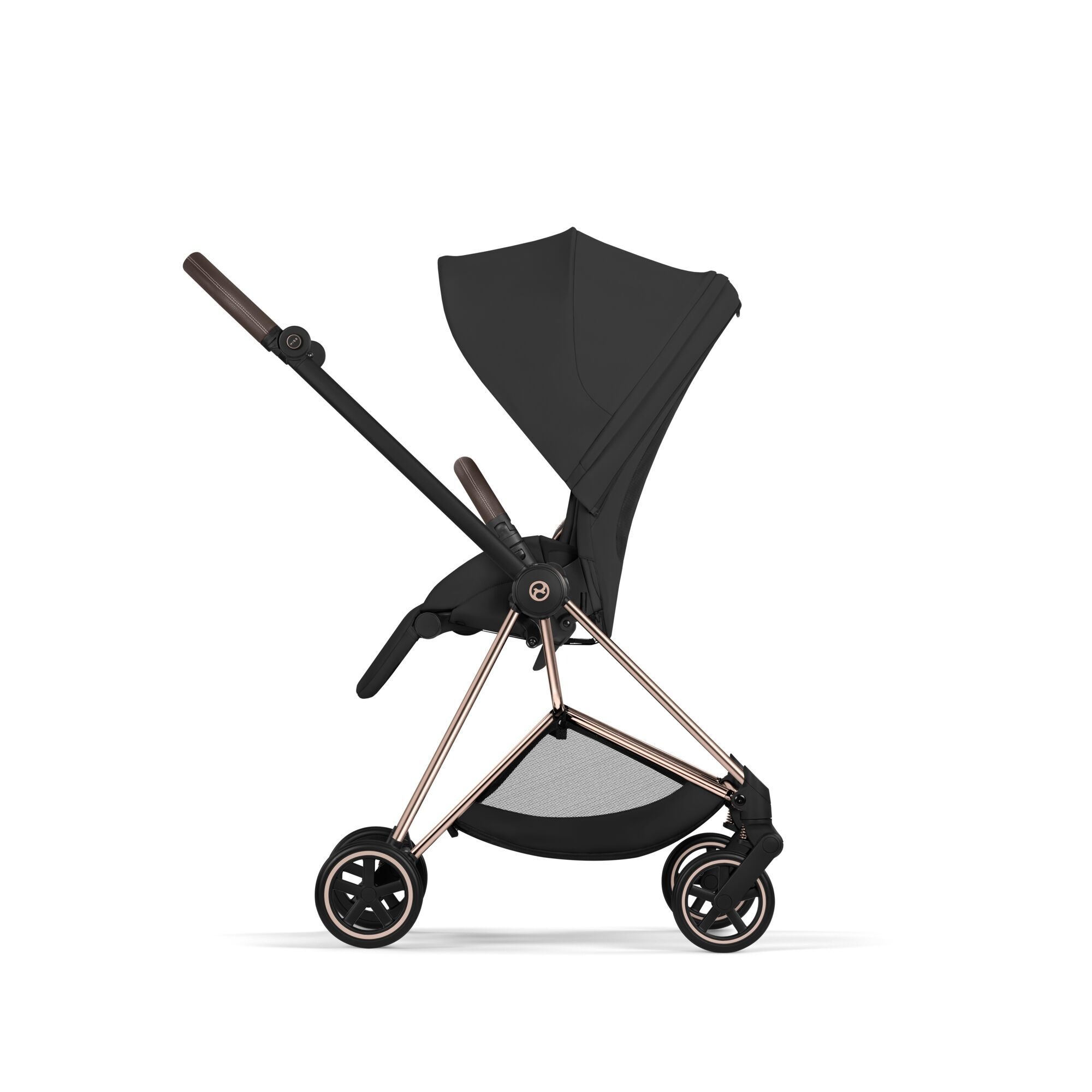 Коляска 2 в 1 Cybex Mios, коллекция Platinum 2026, Sepia Black, рама Rose Gold 6