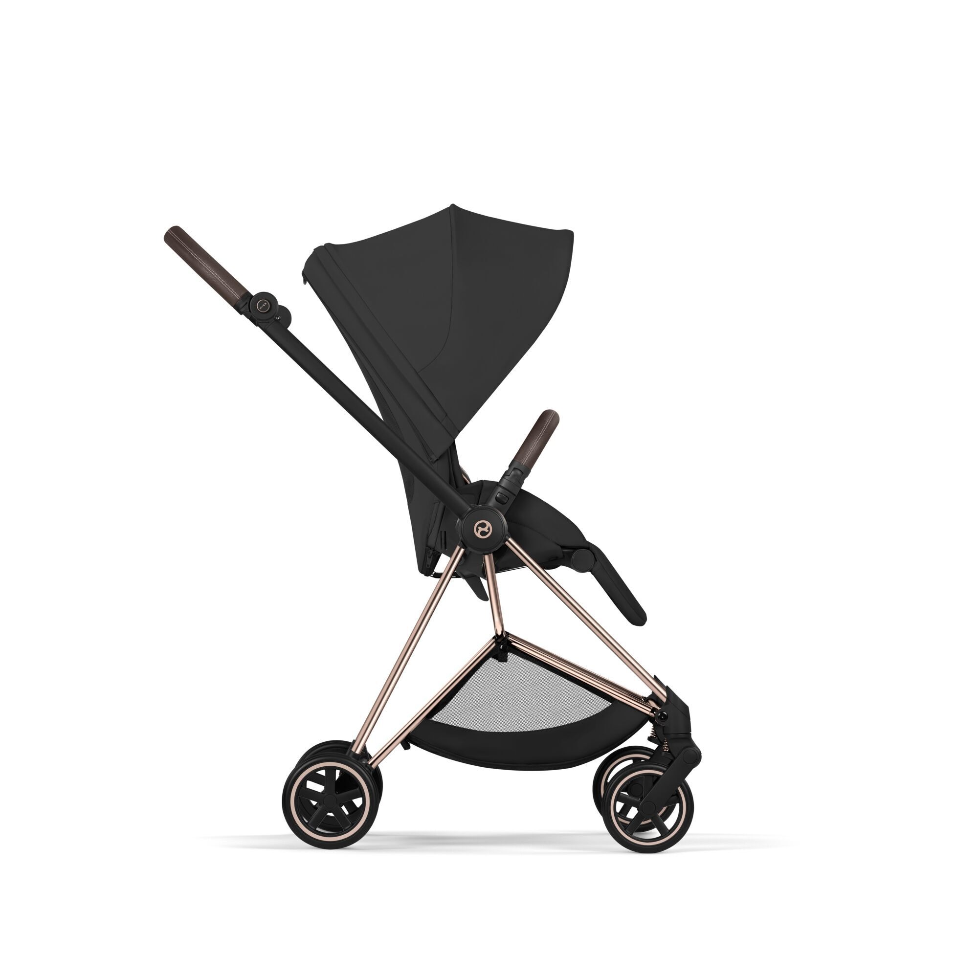 Коляска 2 в 1 Cybex Mios, коллекция Platinum 2026, Sepia Black, рама Rose Gold 7