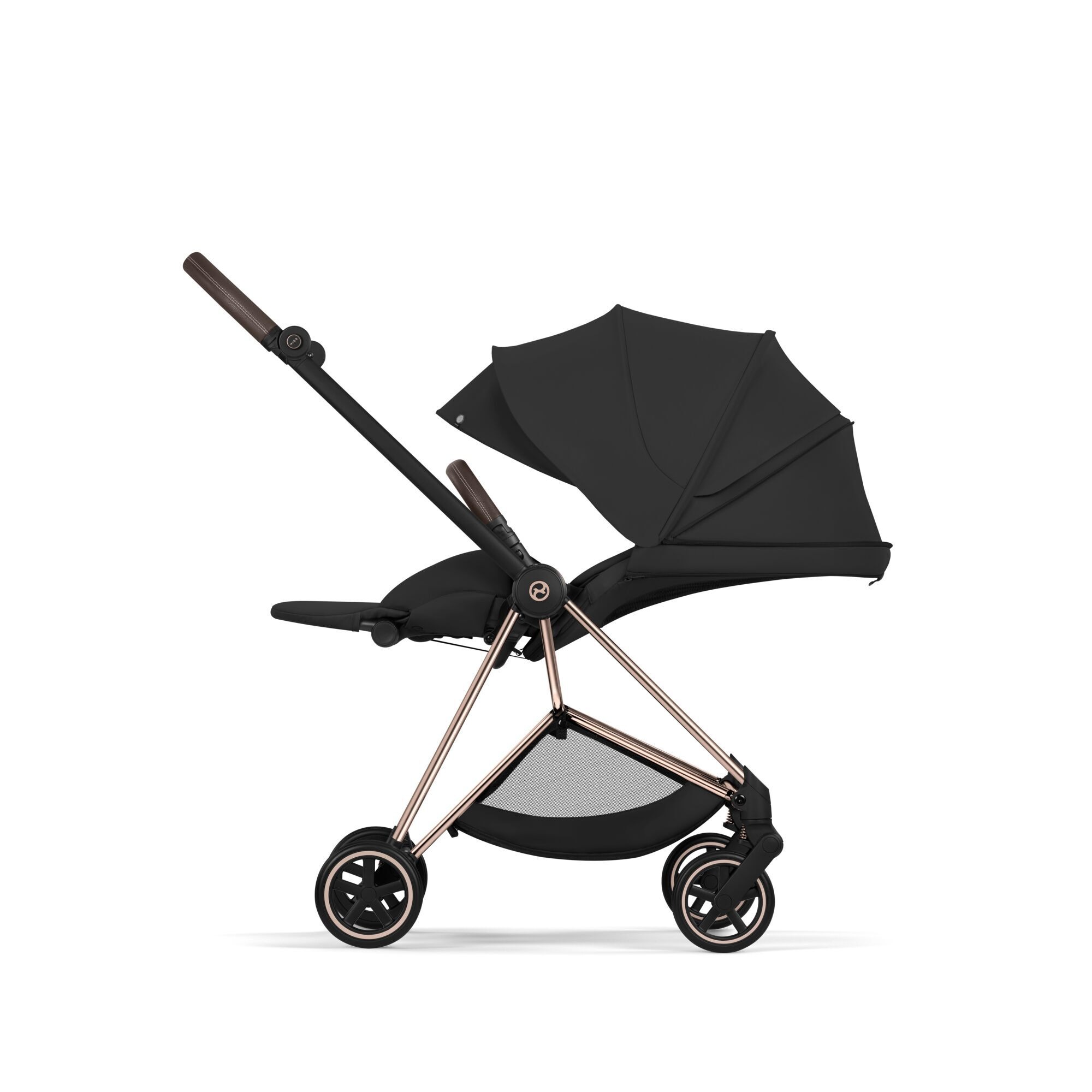 Коляска 2 в 1 Cybex Mios, коллекция Platinum 2026, Sepia Black, рама Rose Gold 8