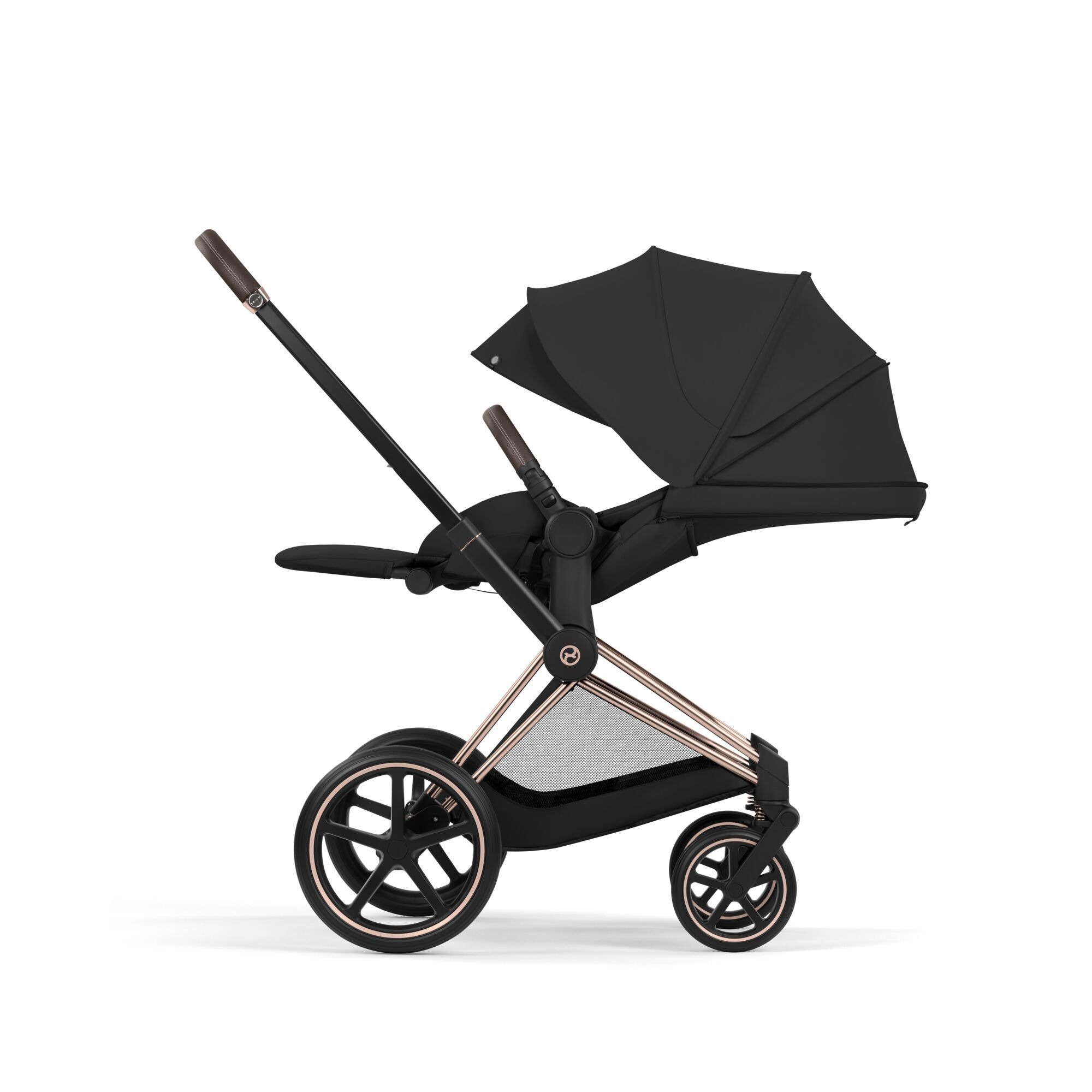 Carucior 2 in 1 Cybex Priam V colectia Platinum 2026 Sepia Black cadru Rose Gold 6