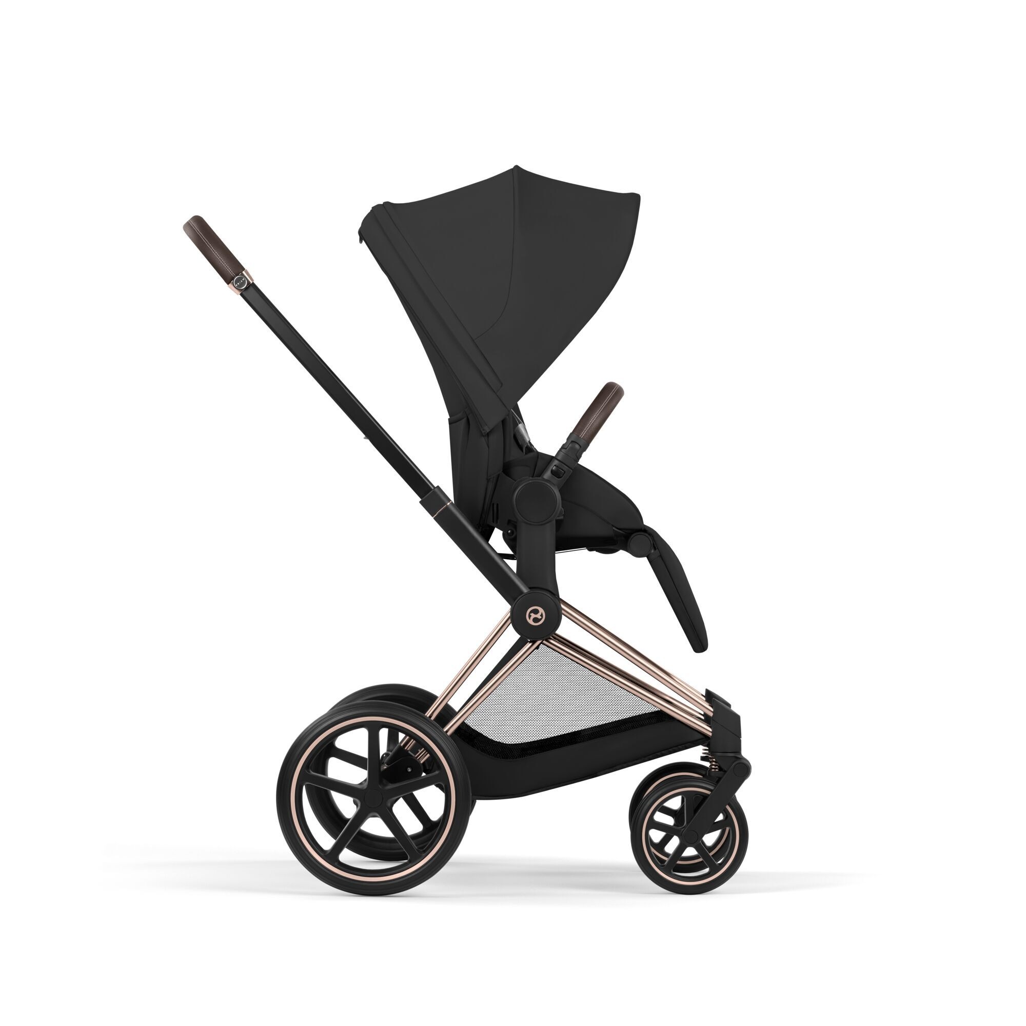 Carucior 2 in 1 Cybex Priam V colectia Platinum 2026 Sepia Black cadru Rose Gold 7