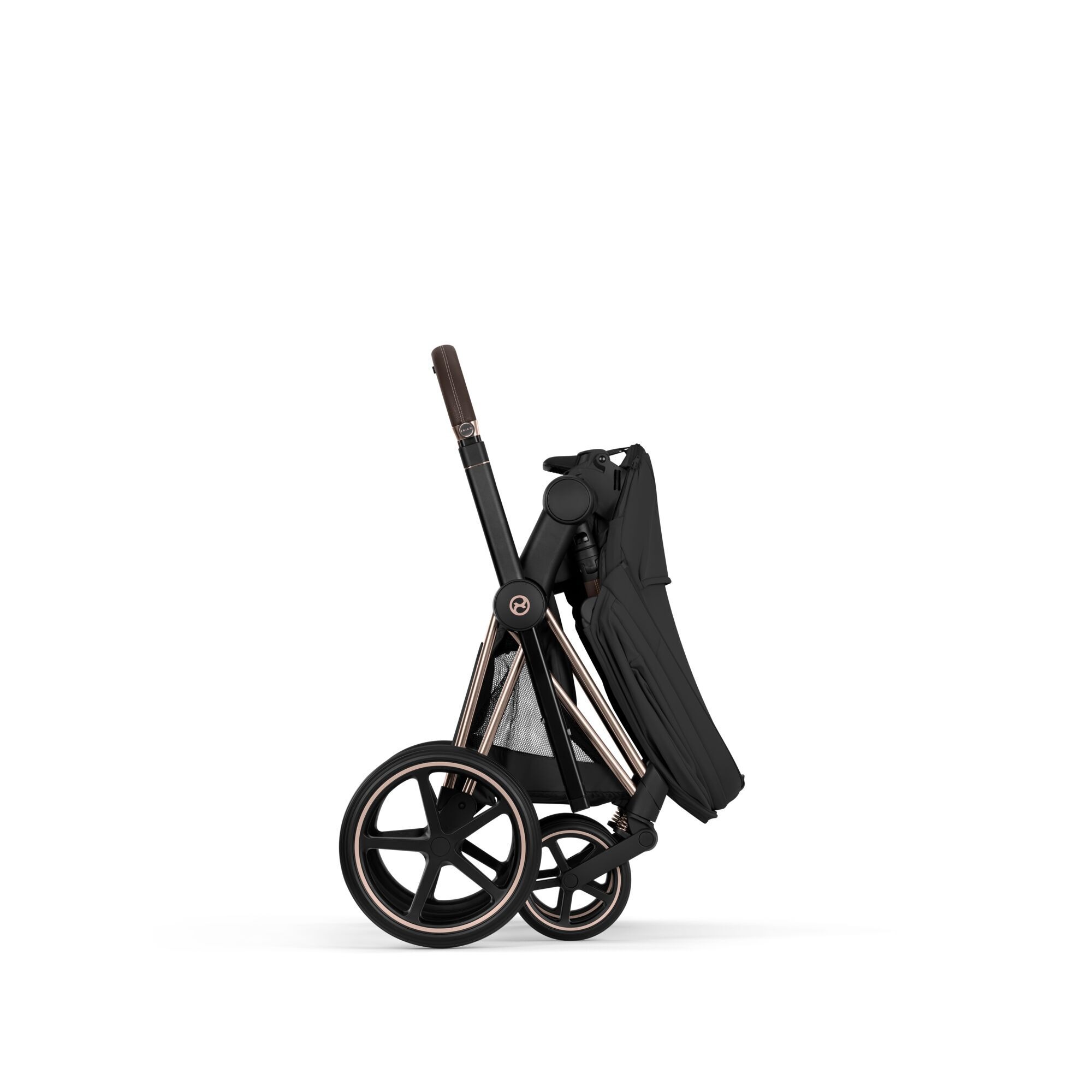 Carucior 2 in 1 Cybex Priam V colectia Platinum 2026 Sepia Black cadru Rose Gold 9