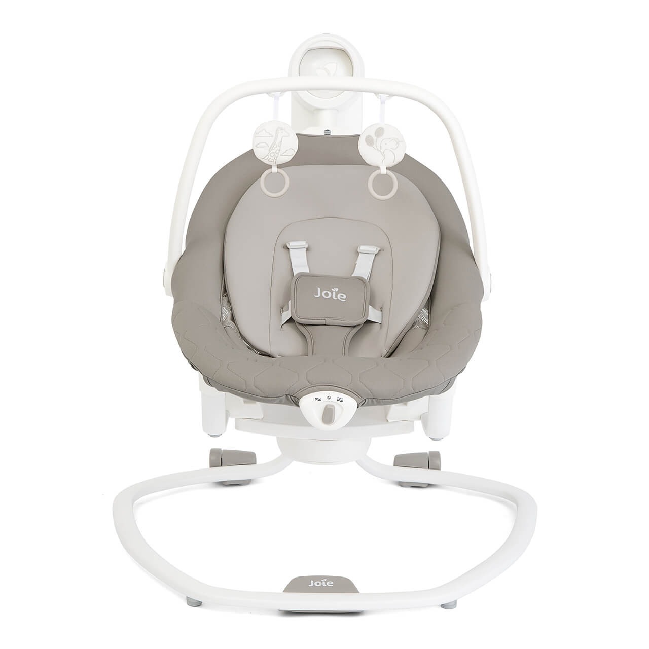 Leagan si balansoar rotativ Joie Serina 2 in 1 Walnut, cu conectare la priza