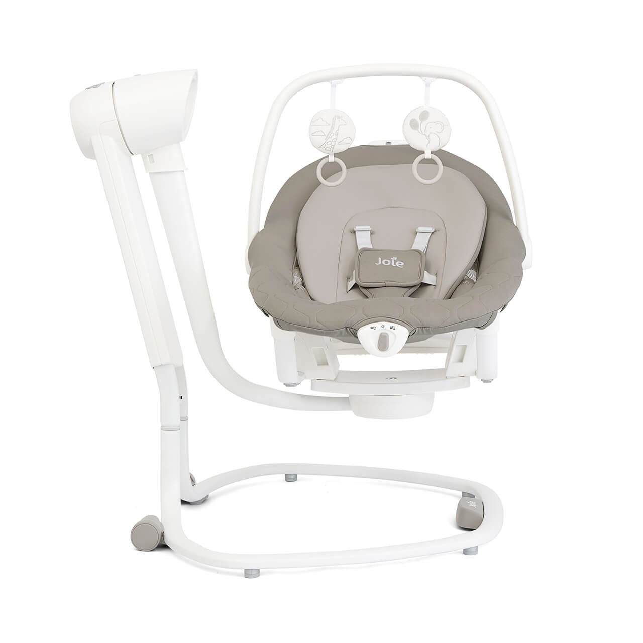 Leagan si balansoar rotativ Joie Serina 2 in 1 Walnut, cu conectare la priza