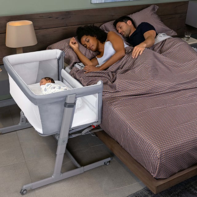 Chicco Patut atasabil Next2Me Dream Evo, Grey, 0luni+