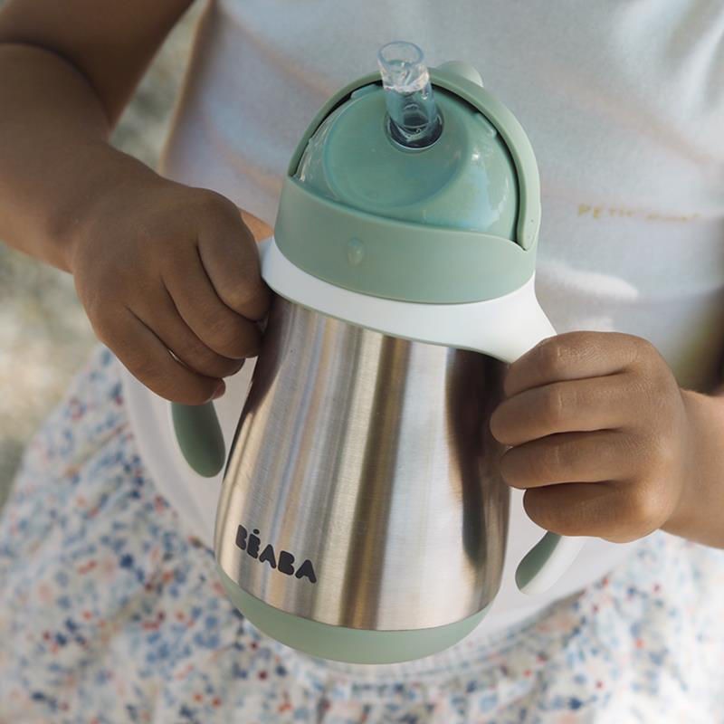 Beaba Cana cu pai din inox 250ml Sage Green B913535