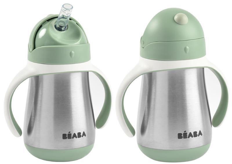 Beaba Cana cu pai din inox 250ml Sage Green B913535