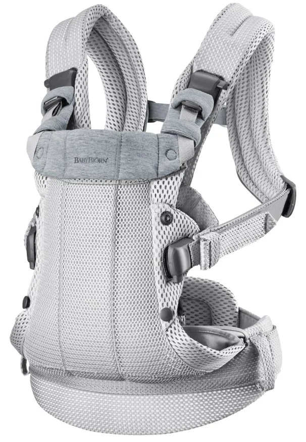Marsupiu anatomic BabyBjorn Harmony Silver, 3D Mesh