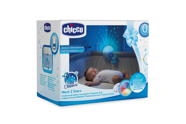Jucarie 2 in 1 cu proiectie Chicco aproape de stele, blue, 0luni+ 76472