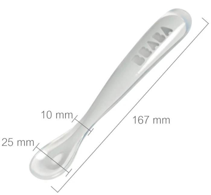 Beaba Lingurita silicon 4+ luni gri B913463