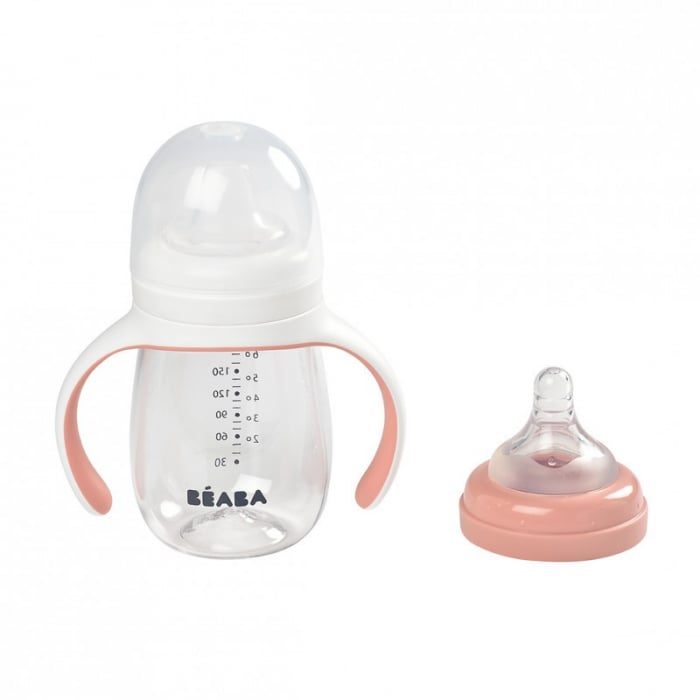 Beaba Biberon de invatare 2 in 1 din tritan 210ml Pink B913478