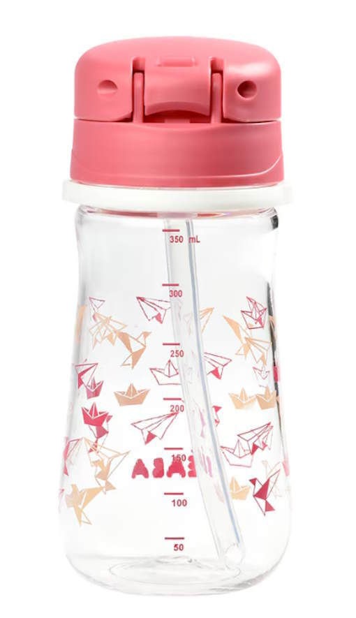 Beaba Кружка с трубочкой 350 мл Dark Pink B913452
