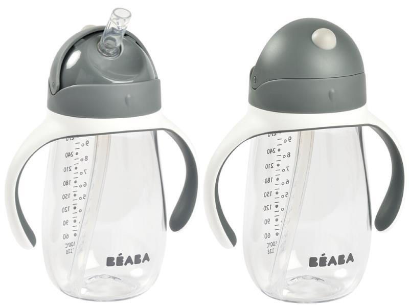 Beaba Cana cu pai din tritan 300ml Mineral Grey B913534