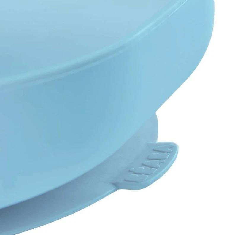 Beaba Силиконовая тарелка с присоской Bleu B913430