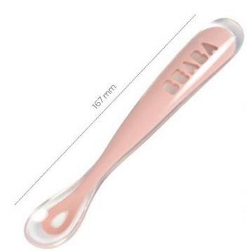 Beaba Lingurita silicon 4+ luni Roz B913464
