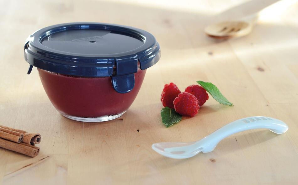 Beaba Recipient ermetic sticla pyrelex 200ml Dark Blue B780500