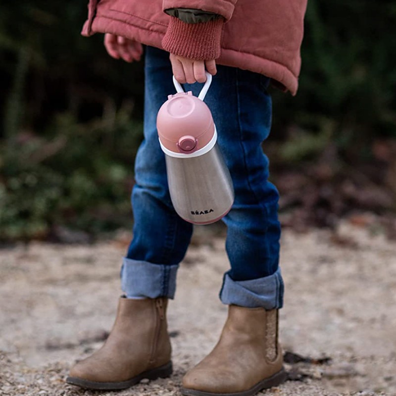 Beaba Cana termica din inox 350ml Old Pink B913522